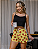 Pijama Feminino Cropped Alcinha Preto Morango - Imagem 1