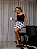 Pijama Feminino Cropped Alcinha Preto Stitch - Imagem 2