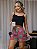 Pijama Feminino Cropped Alcinha Preto Corujinha - Imagem 1