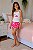 Pijama Baby Doll Feminino Infantil Estampa Flamingo - Imagem 1