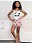 Pijama Baby Doll Feminino Infantil Estampa Pandinha Rosa - Imagem 1