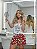 Pijama Baby Doll Alcinha Coração Vermelho Para Nós Todo Amor - Imagem 1