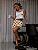 Pijama Feminino Cropped Alcinha Feminino Girassol - Imagem 2