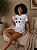 Pijama Feminino De Manga Curta Pandinha Preto - Imagem 1