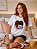 Pijama Feminino De Manga Curta Mestre J Shorts Preto - Imagem 3