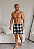 Bermuda Masculina Shorts Samba Canção Estampa Xadrez - Imagem 2