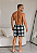 Bermuda Masculina Shorts Samba Canção Estampa Xadrez - Imagem 3
