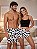 Pijama Cropped Preto Casal Vaquinha Preta + Bermuda Masculina Vaquinha - Imagem 1