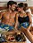 Pijama Baby Doll Preto Casal Banana + Bermuda Masculina - Imagem 3