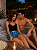 Pijama Cropped Preto Casal Banana + Bermuda Masculina - Imagem 2