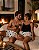 Pijama Baby Doll Preto Casal Gatinho Colorido+ Bermuda Masculina - Imagem 2