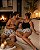 Pijama Baby Doll Preto Casal Gatinho Colorido+ Bermuda Masculina - Imagem 3