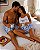 Pijama Cropped Branco Casal Livrai-me Do Mal Olho Grego + Bermuda Masculina - Imagem 1