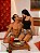 Pijama Baby Doll Preto Casal Harry Potter + Bermuda Masculina - Imagem 1
