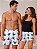 Pijama Baby Doll Preto Casal Stitch + Bermuda Masculina - Imagem 1