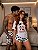 Pijama Manga Curta Casal Vaquinha Preta + Bermuda Masculina Vaquinha - Imagem 1