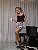 Kit 3 Conjuntos De Cropped Preto Feminino + Shorts Estampas Aleatórias - Imagem 3