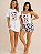 Kit 2 Peças Camisola Branca Vaquinha + Baby Doll Branco Vaquinha Preta - Imagem 2