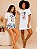 DUPLICADO - Kit 2 Peças Camisola Branca Vaquinha + Cropped Preto Shorts Vaquinha Preta - Imagem 1