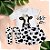 Kit Pijama Curto de Verão Vaca Desenho + Chinelo de dedo - Imagem 1