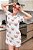 Camisola Feminina Branca Manga Curta  Estampa Porco - Imagem 4