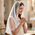 Véu Católico Santa Pureza – Tule Cristal Luxo com Aplicação em Organza Luxo | Branco - Imagem 3