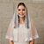Véu Católico Santa Pureza – Tule Cristal Luxo com Aplicação em Organza Luxo | Branco - Imagem 4