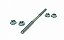 Eixo 5/16x130MM C/Porcas P/Roda Traseira BiKE Aro 12 Nathor - Imagem 1