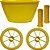 Cesta Aro 12 Punho E Rodinha Avulsa Para Bicicleta Nathor Cestinha - Imagem 2