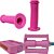 Kit Pedal Rosca Fina Mais Punho Para Bicicleta Do Aro 16 - Imagem 2