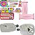 kit Pedal Adesivo Punho para Bicicletas do aro 12 Nathor COR: ROSA - Imagem 1