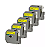 Kit Fita Rotuladora Mk-631/Mk631  Compatível Brother Amarelo/Preto 05 Unidades - Imagem 1