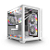 GABINETE GAMER FORCEFIELD WHITE GHOST - FRONTAL E LATERAL EM VIDRO - PCYES - Imagem 1
