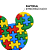 12 Apliques Emborrachados - Autismo - Mick. - Imagem 2