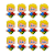 12 Apliques Emborrachados - Autismo - Menino II - Imagem 1