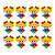 12 Apliques Emborrachados - Autismo - Menina II - Imagem 5