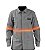 CAMISA ELETRICISTA NR 10 CINZA ATPV 10,0 RISCO 2 COM REFLETIVO LARANJA 100% ALGODÃO CA 44108 - Imagem 2