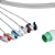CABO DE ECG 5 VIAS COM RABICHOS FIXOS COMPATÍVEL COM MINDRAY BENEVIEW T1, BENEVIEW T5, BENEVIEW T8, BENEHEART D6, DPM6, DPM7, MEC 1000 - Imagem 1