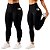 Kit 2 Calça Legging Feminino Bolso lateral Feminina Suplex Cós Largo Academia Fitness Crossfit Verão 2026 - Imagem 5