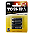 Pilha Alcalina Toshiba 4x Aaa 1.5v Lr03gcp Japanese Energy - Imagem 1