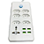 Extensão Elétrica 7 Tomadas Régua Bivolt C/ 4 Usb Cabo 2m - Imagem 5