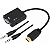 Cabo Conversor Adaptador Hdmi Para Vga Com Saída P2 Áudio - Imagem 1