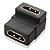 Adaptador Hdmi Fêmea X Fêmea L 90° Graus Emenda - Imagem 2