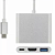 Adaptador Extensor Hdmi 4k Tipo C 3 Em 1 Usb 3.0 Pd - Imagem 2