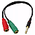 Cabo P3 Para Fone e Microfone Femea - Imagem 1