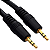 Cabo Auxiliar Áudio P2x P2 Estereo Dourado - 1,5 Metros - Imagem 2