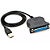 Cabo Conversor USB para Paralela DB25 Fêmea LPT1  1m - Imagem 1