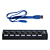 Hub USB 3.0 7 Porta Com Led- Preto - Imagem 2