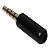 Conector Plug P2 P3 4 Contatos Metálico Plugue Estereo Av - Imagem 3