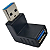 Adaptador Usb 3.0 Fêmea X Macho 90 Graus - Imagem 2